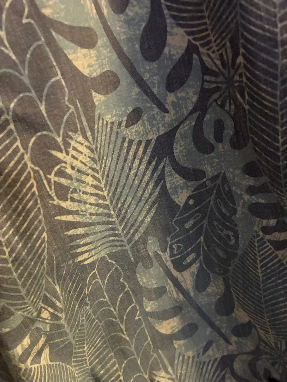 Hurley Gray Blue Leaf-Print Men’s Swim Board Shorts